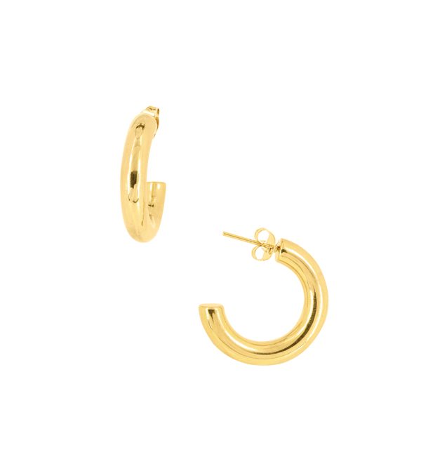 Vermo-Earrings-Creole-Gold-Stainless Steel