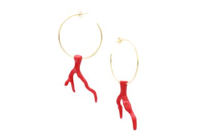 Coral Earrings Red