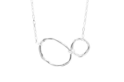 Ribbon Necklace Chain Silver